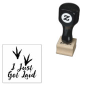 鶏肉足「私は得ちょうど産んだ」卵 ラバースタンプ (押印)