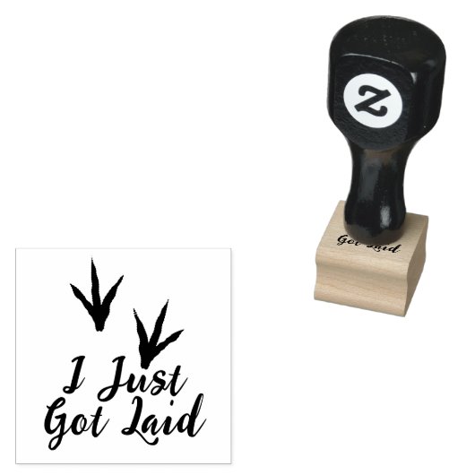 鶏肉足「私は得ちょうど産んだ」卵 ラバースタンプ (押印)