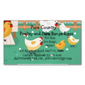 鶏肉、養鶏卵走無オーガニック、 マグネット名刺 (正面)