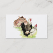 鶏肉、鶏肉、卵走無オーガニック、 名刺 (裏面)