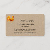 鶏肉、鶏肉、卵走無オーガニック、 名刺 (正面)