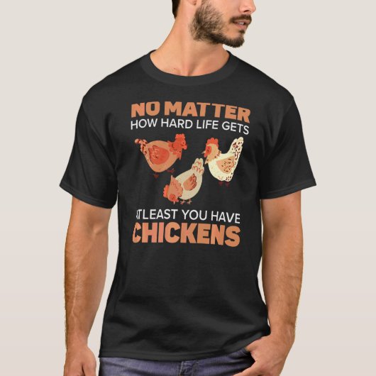 鶏農家チキンウィスパーファーム動物家禽 Tシャツ (正面)