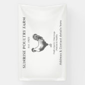 鶏農家 横断幕 (縦)