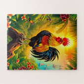 鶏鮮やかの子ども達 ジグソーパズル (横)