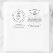 鶏鶏鶏卵処理リターンカートン日付ホイール 長方形シール (バッグ)