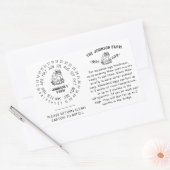 鶏鶏鶏卵処理リターンカートン日付ホイール 長方形シール (封筒)