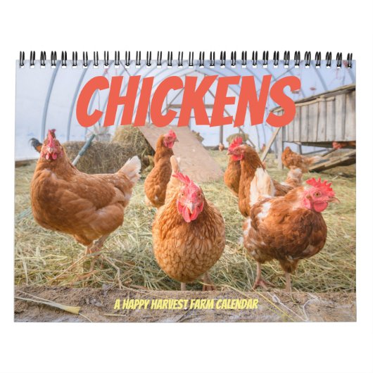 鶏2019年-幸せな収穫の農場 カレンダー (カバー)