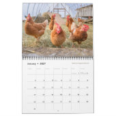 鶏2019年-幸せな収穫の農場 カレンダー (1月 2027)