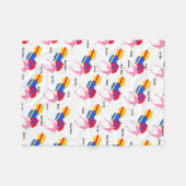 鶏、チャ、ブーム、ブーム、リヤ フリースブランケット (正面(横))