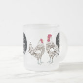 鶏 フロストグラスマグカップ (正面右)