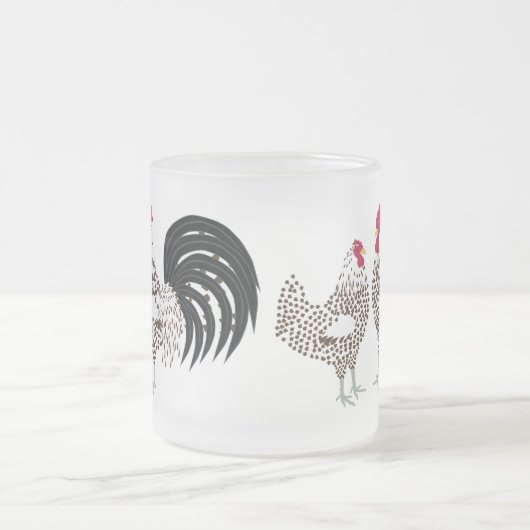 鶏 フロストグラスマグカップ (中央)