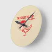 鶏 ラウンド壁時計 (傾斜)