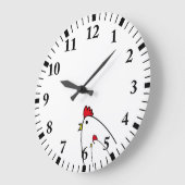 鶏 ラージ壁時計 (傾斜)