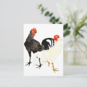 鶏 伊藤若冲 ニワトリ にわとり 日本画 ポストカード (スタンド正面)