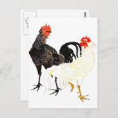 鶏 伊藤若冲 ニワトリ にわとり 日本画 ポストカード (正面/裏面)