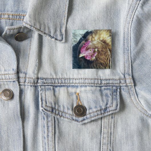 鶏 缶バッジ (インサイチュ)