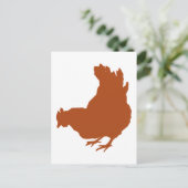 鶏、農家オーガニック、卵 ポストカード (スタンド正面)