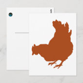 鶏、農家オーガニック、卵 ポストカード (正面/裏面)