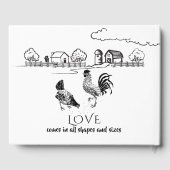 鶏、鶏 | ブラックホワイトファーム結婚ズ ゲストブック (裏面)