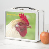 鶏，鶏，動物，鳥，デザイン，農場 メタルランチボックス (インサイチュ)