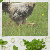 鶏，鶏，動物，鳥，農場，農業 キッチンタオル (折り畳み)