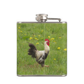 鶏，鶏，動物，鳥，農場，農業 フラスク (裏面)