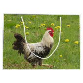 鶏，鶏，動物，鳥，農場，農業 ラージペーパーバッグ (裏面)