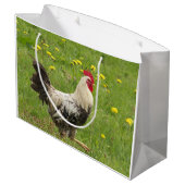 鶏，鶏，動物，鳥，農場，農業 ラージペーパーバッグ (裏面アングル)
