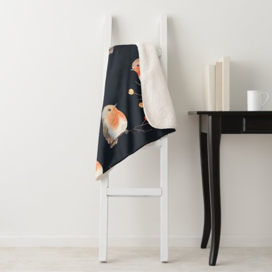 鶯は、海の枝をはいて羽を生える シェルパブランケット (インサイチュ)