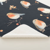 鶯は、海の枝をはいて羽を生える シェルパブランケット (3/4)