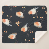 鶯は、海の枝をはいて羽を生える シェルパブランケット (正面(横))