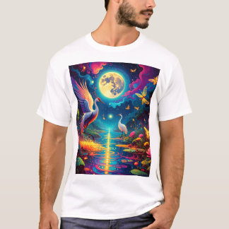 鶴とトンボのデュエット Tシャツ