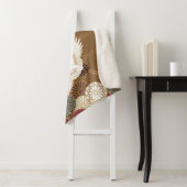 鶴と菊日本のが伝統的舞う シェルパブランケット (インサイチュ)