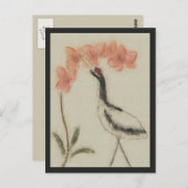 鶴と蘭はがき ポストカード (正面/裏面)