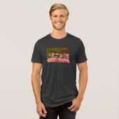 鶴のバレエ トライブレンドTシャツ (正面全面)