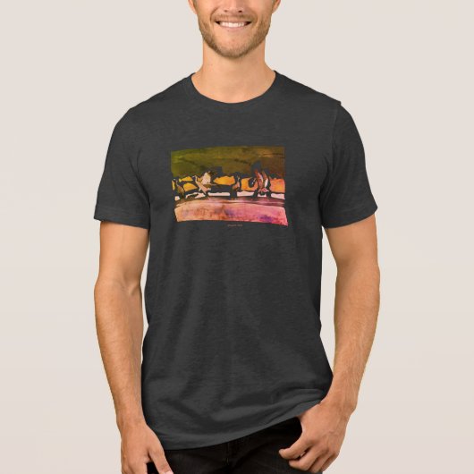 鶴のバレエ トライブレンドTシャツ (正面)