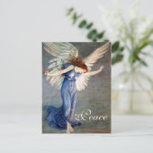 鶴の平和の天使クリスマス シーズンポストカード (スタンド正面)