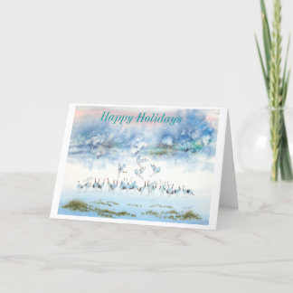 鶴の幸せ日本のの鳥 シーズンカード