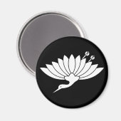 鶴の形の菊 マグネット (正面/裏面)