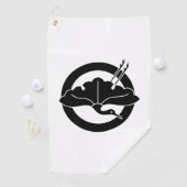 鶴の形をした銀杏の葉 ゴルフタオル (インサイチュ)