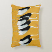 鶴の群日本のれ アクセントクッション (正面(垂直))