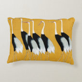 鶴の群日本のれ アクセントクッション (裏面)