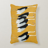 鶴の群日本のれ アクセントクッション (正面(垂直))