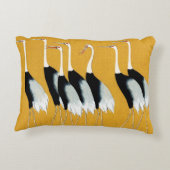 鶴の群日本のれ アクセントクッション (裏面)