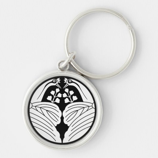 鶴割り桐 キーホルダー (正面)