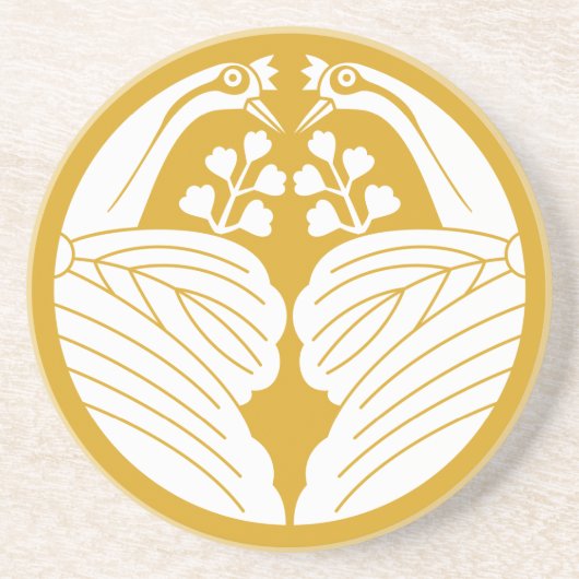 鶴割り桐 コースター (正面)