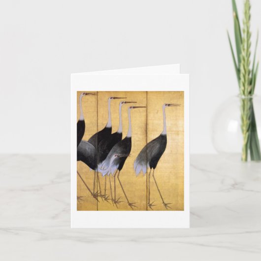 鶴尾形光琳日本のファインアート カード (正面)