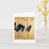 鶴尾形光琳日本のファインアート カード (黄色い花)