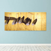 鶴尾形光琳日本のファインアート キャンバスプリント (インサイチュ (ウッドフロア))