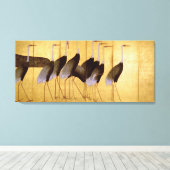 鶴尾形光琳日本のファインアート キャンバスプリント (インサイチュ (ウッドフロア))